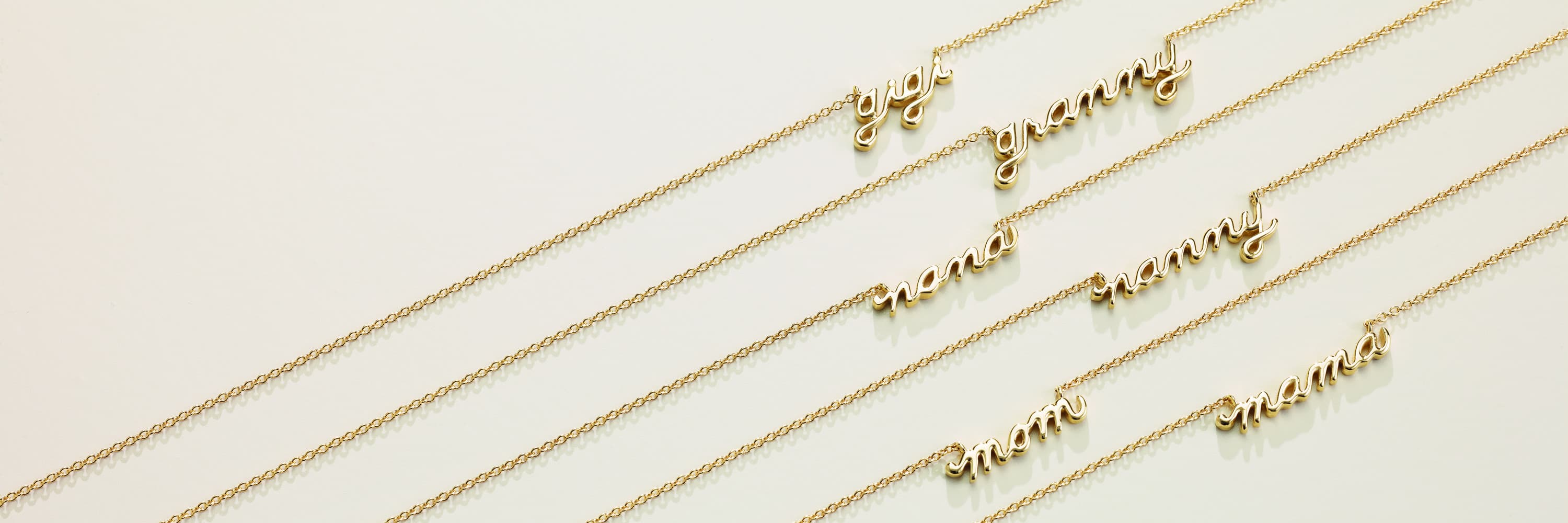 gold necklaces with personalized text