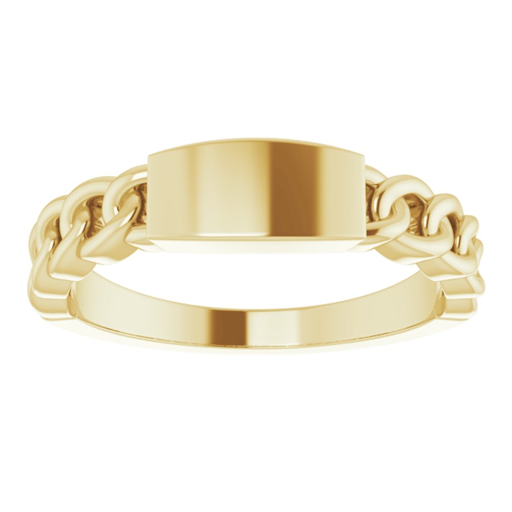 Engravable Chain Link Ring