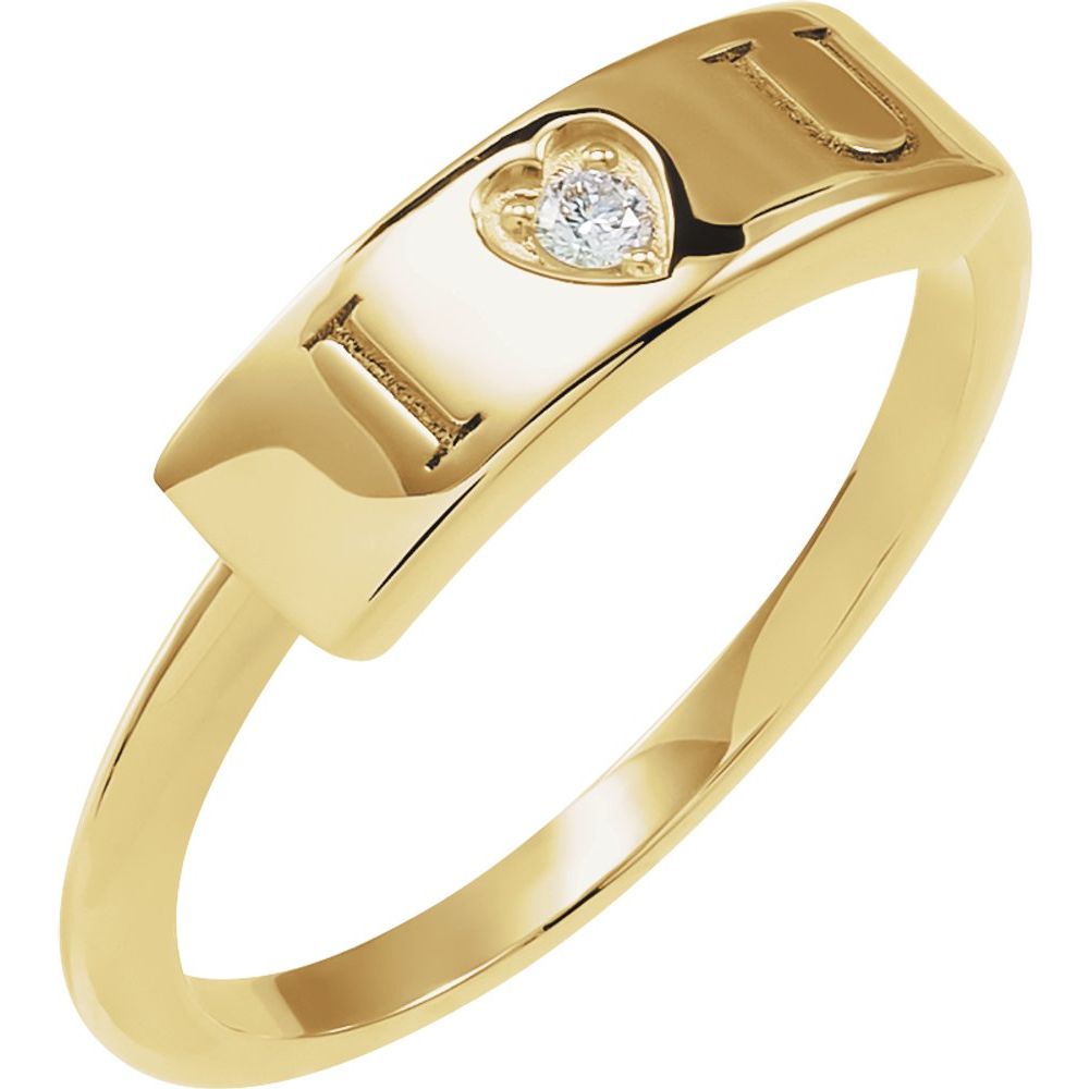 Chavil Creation engravable gold diamond ring