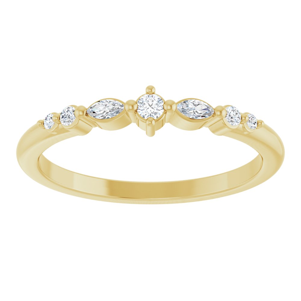 14k solid gold / platinum ,1/8 CTW anniversary Diamond Ring