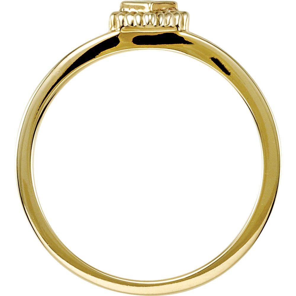 14k solid gold gemstone promise Ring