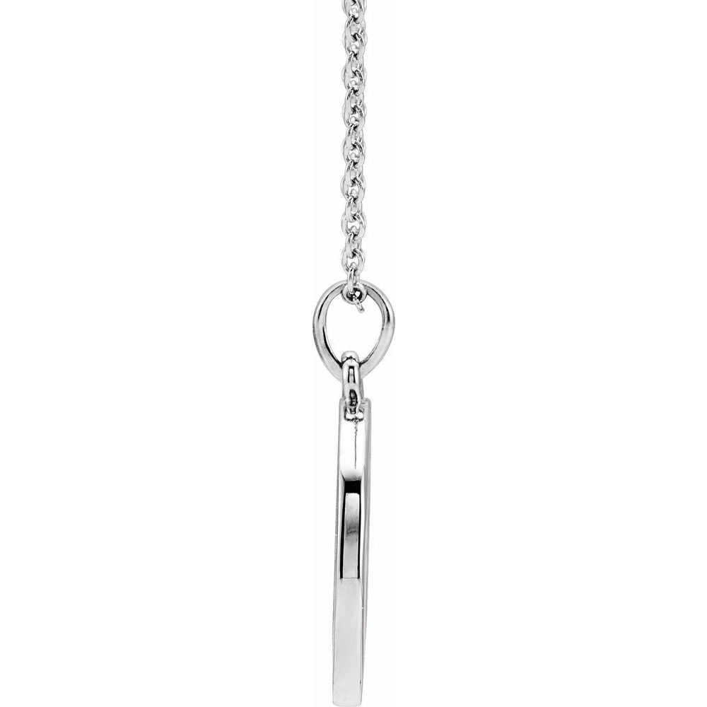 1/5 CTW Diamond Engravable Pendant with 16-18" Necklace