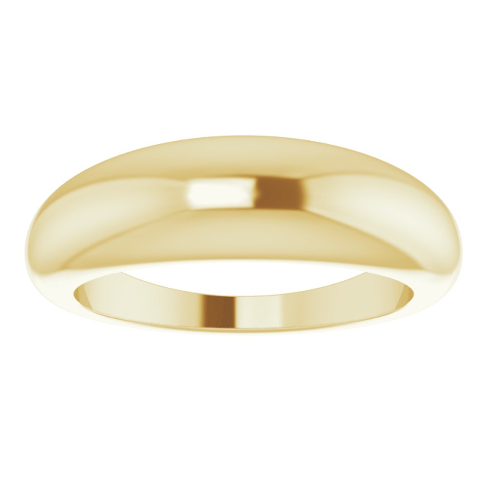 14K Solid Gold Dome Ring