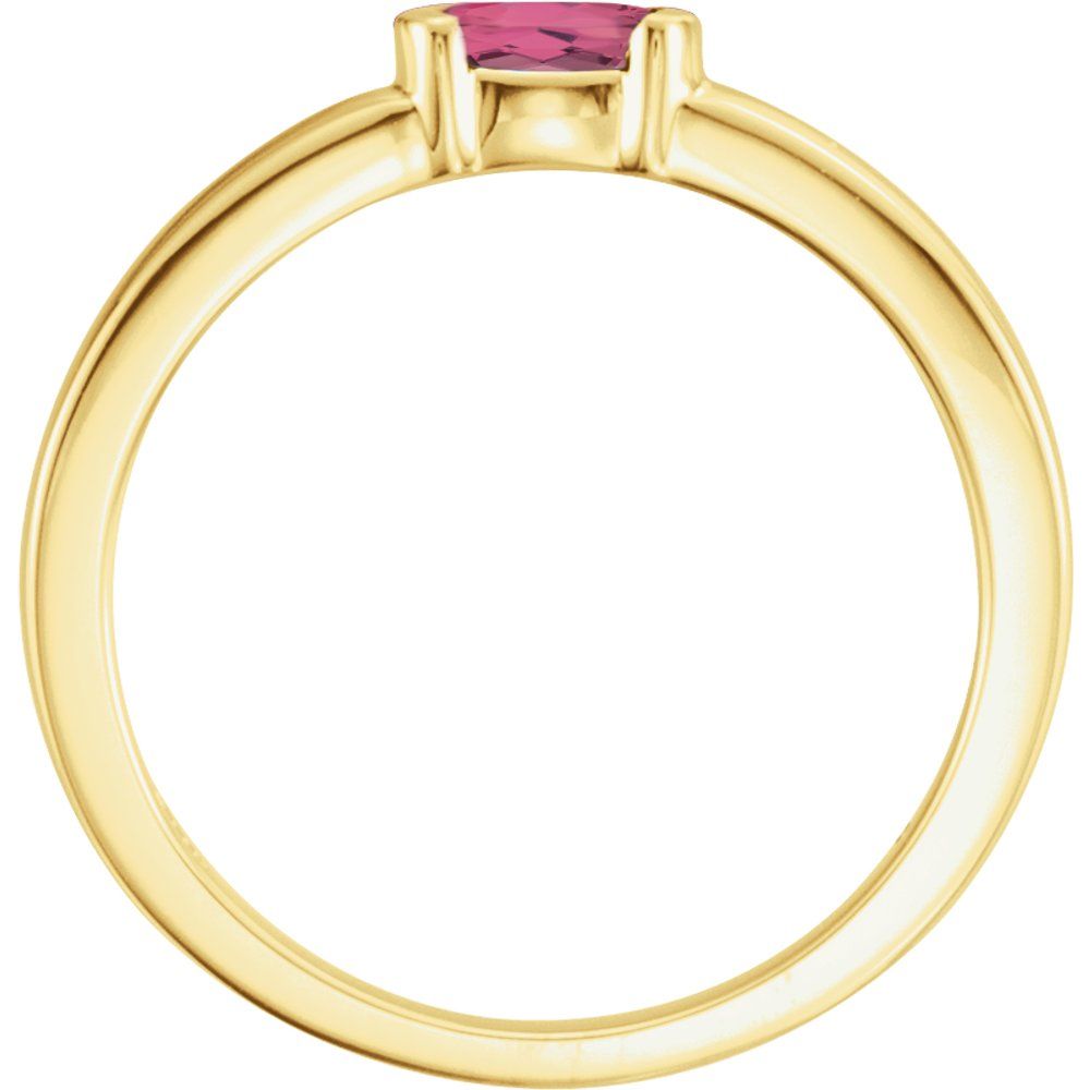 14k solid gold gemstone promise Ring / stackable ring