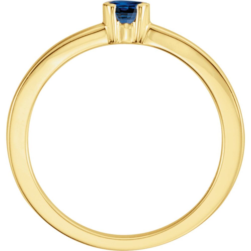 14k solid gold gemstone promise Ring / stackable ring