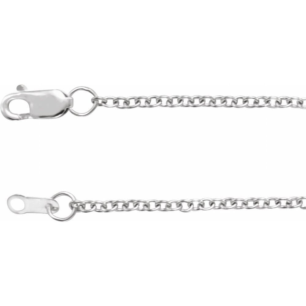 Sterling Silver 1.5 mm Cable 7" Chain