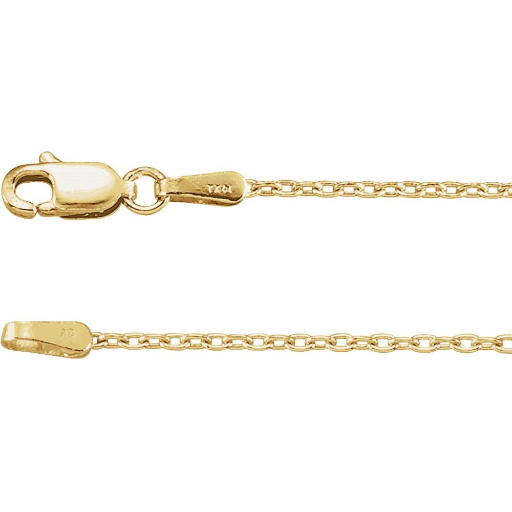 14K Yellow 1.4 mm Cable 16" Chain