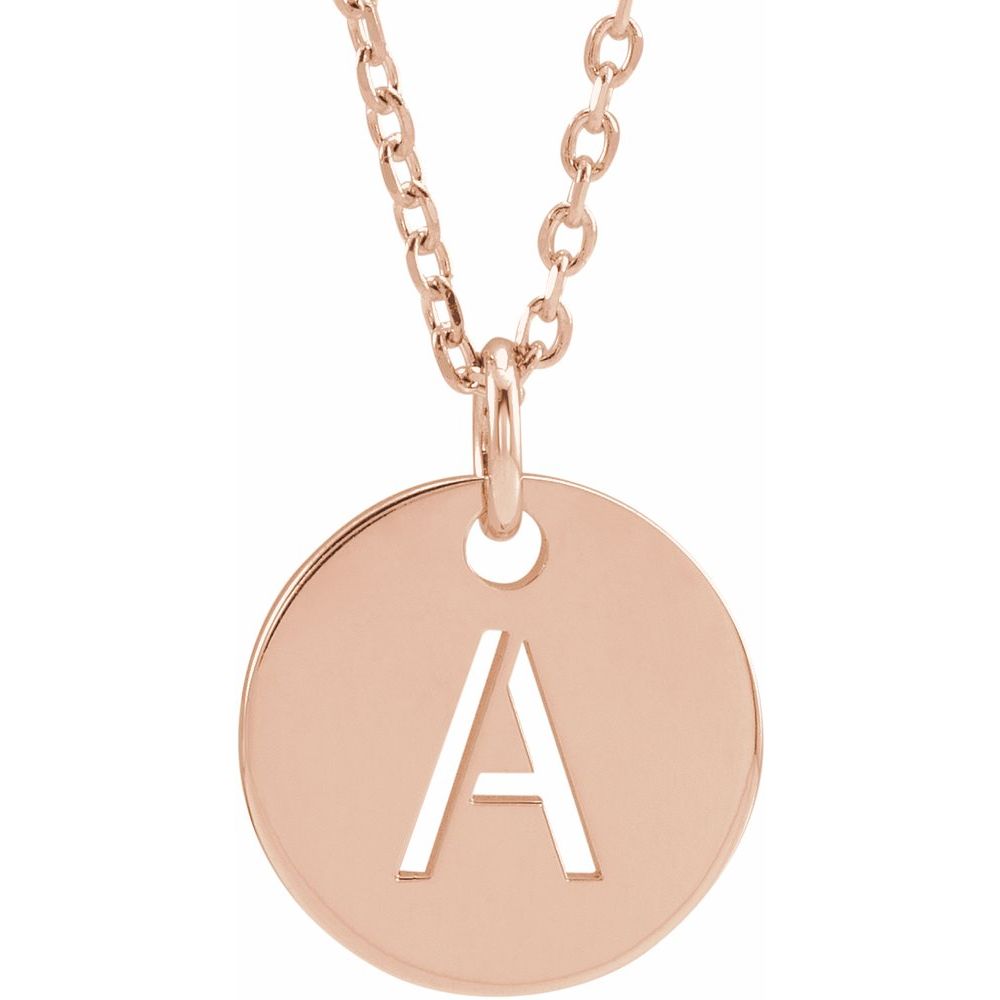 18K Rose Gold-Plated Sterling Silver Initial A 16-18" Necklace