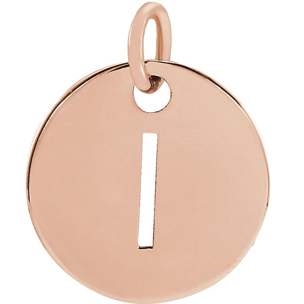 18K Rose Gold-Plated Sterling Silver Initial I Pendant