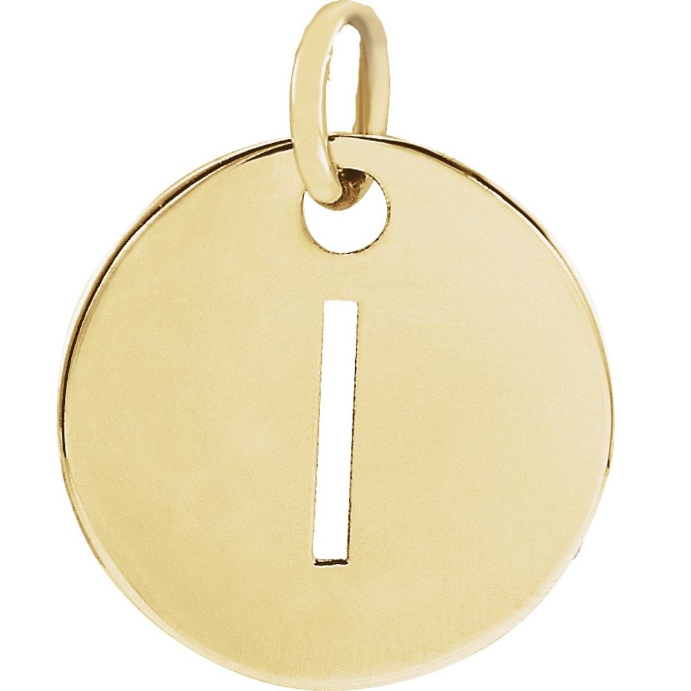 18K Yellow Gold-Plated Sterling Silver Initial I Pendant