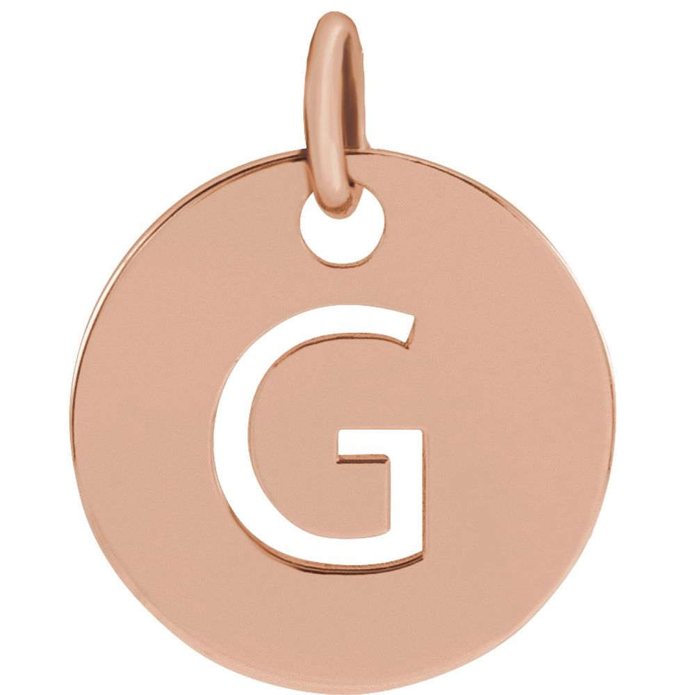 18K Rose Gold-Plated Sterling Silver Initial G Pendant