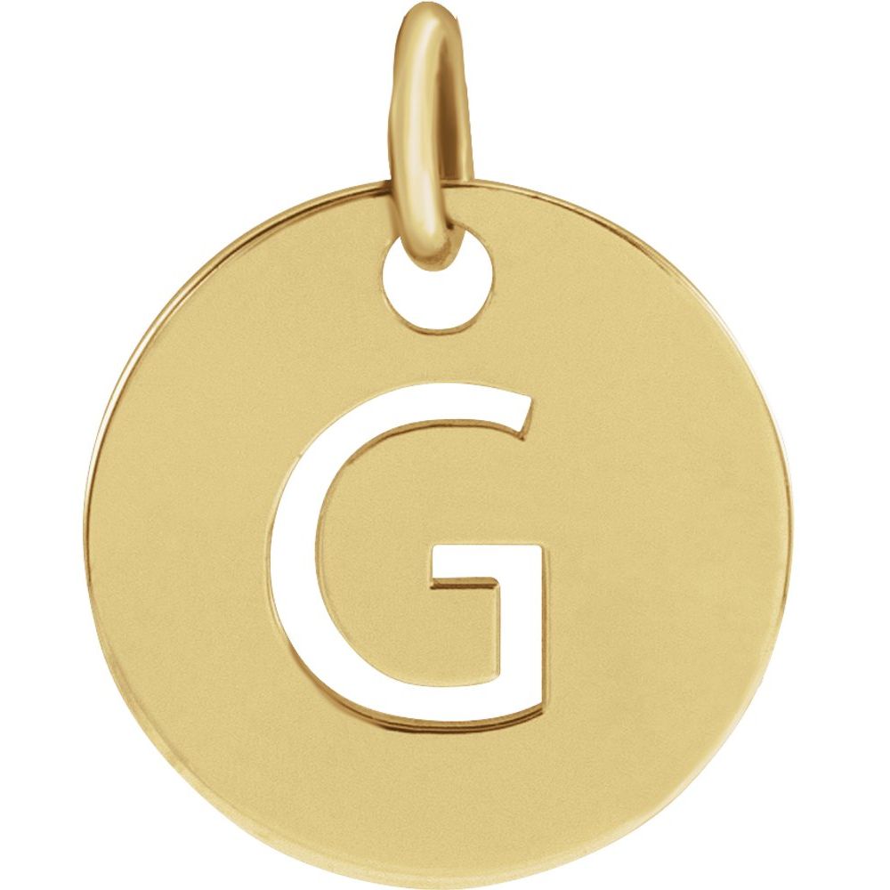 14K Yellow Initial G Pendant