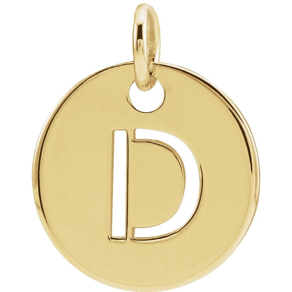 18K Yellow Gold-Plated Sterling Silver Initial D Pendant