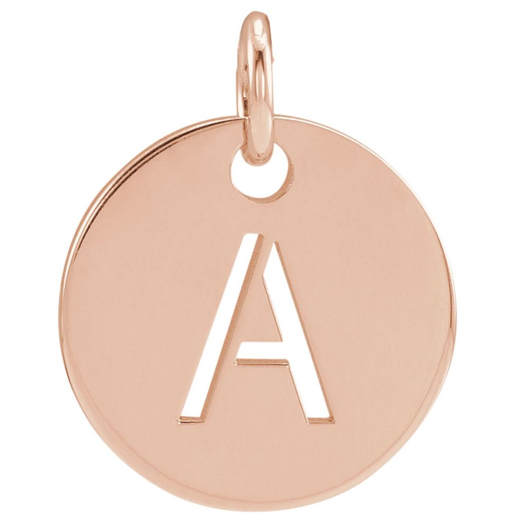 18K Rose Gold-Plated Sterling Silver Initial A Pendant