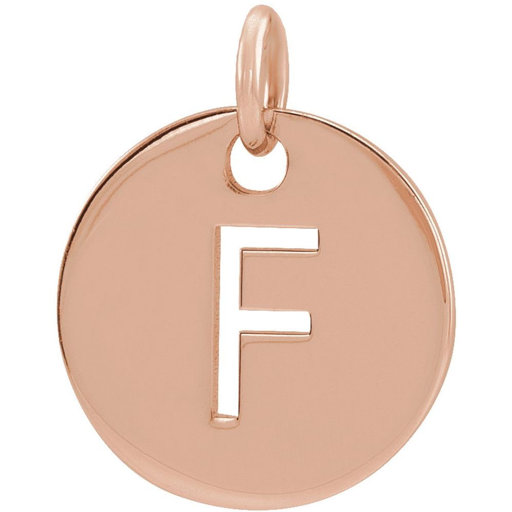 18K Rose Gold-Plated Sterling Silver Initial F Pendant