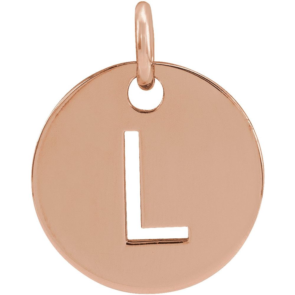 18K Rose Gold-Plated Sterling Silver Initial L Pendant