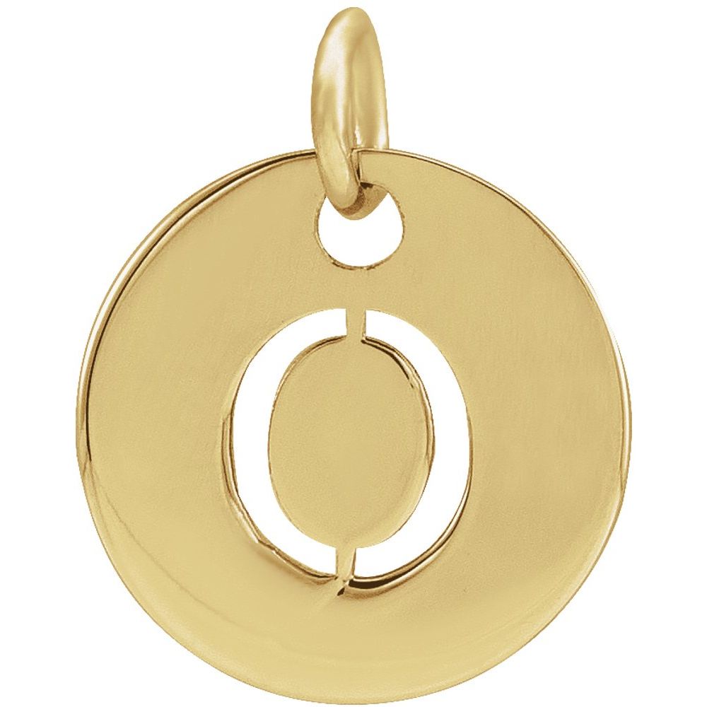 18K Yellow Gold-Plated Sterling Silver Initial O Pendant