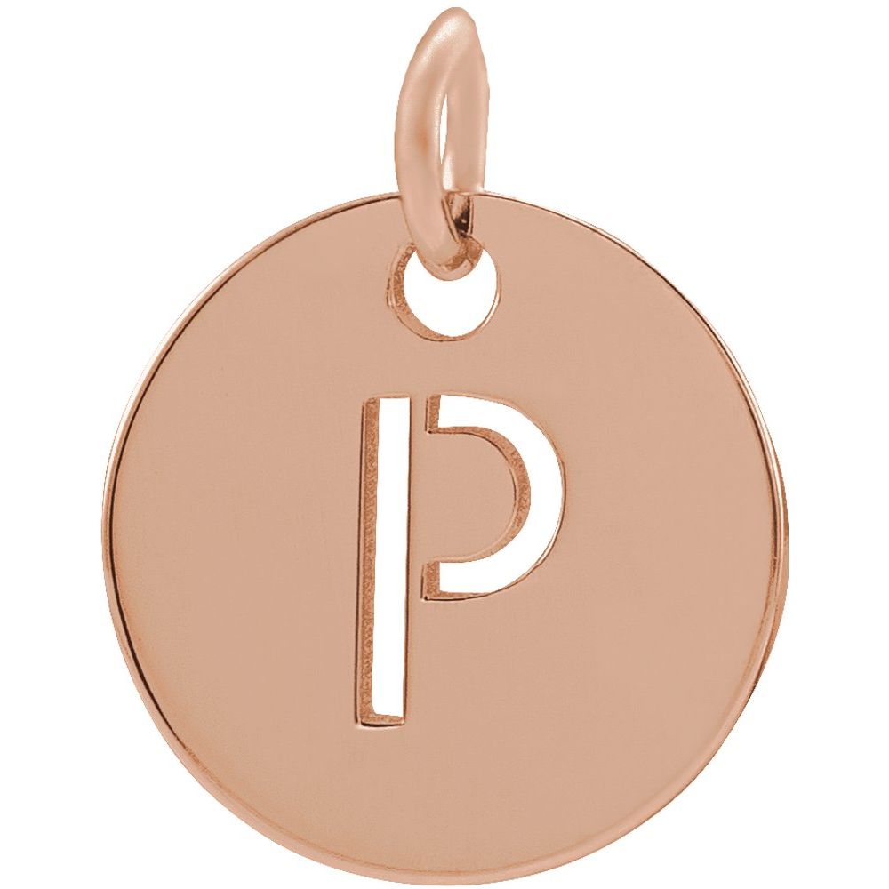 18K Rose Gold-Plated Sterling Silver Initial P Pendant