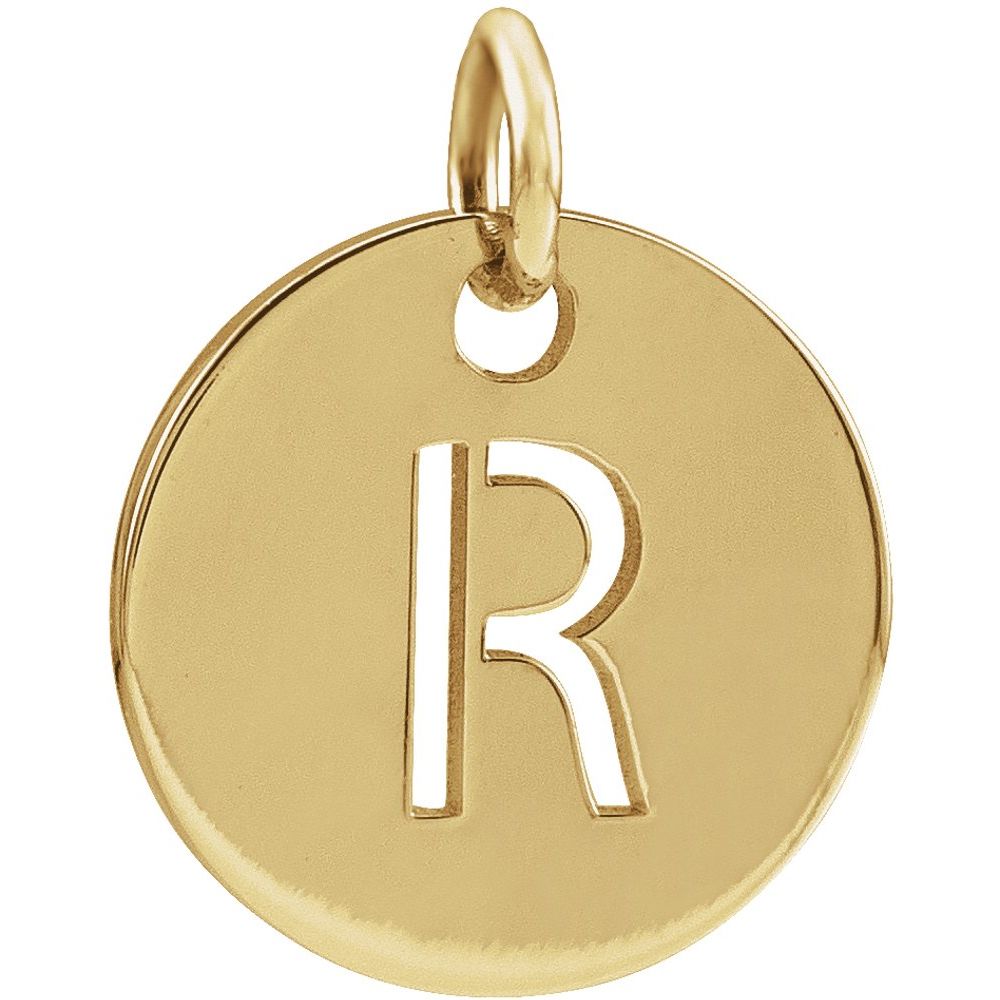 18K Yellow Gold-Plated Sterling Silver Initial R Pendant