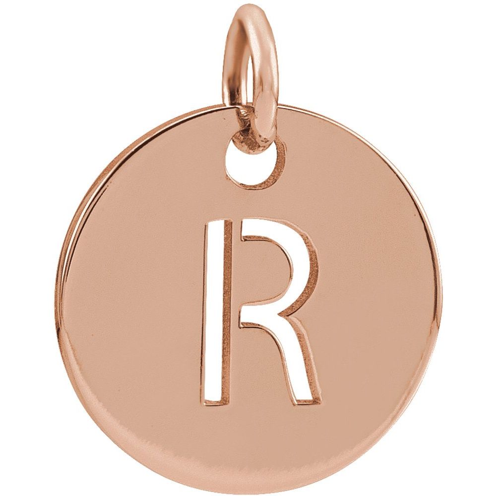 18K Rose Gold-Plated Sterling Silver Initial R Pendant