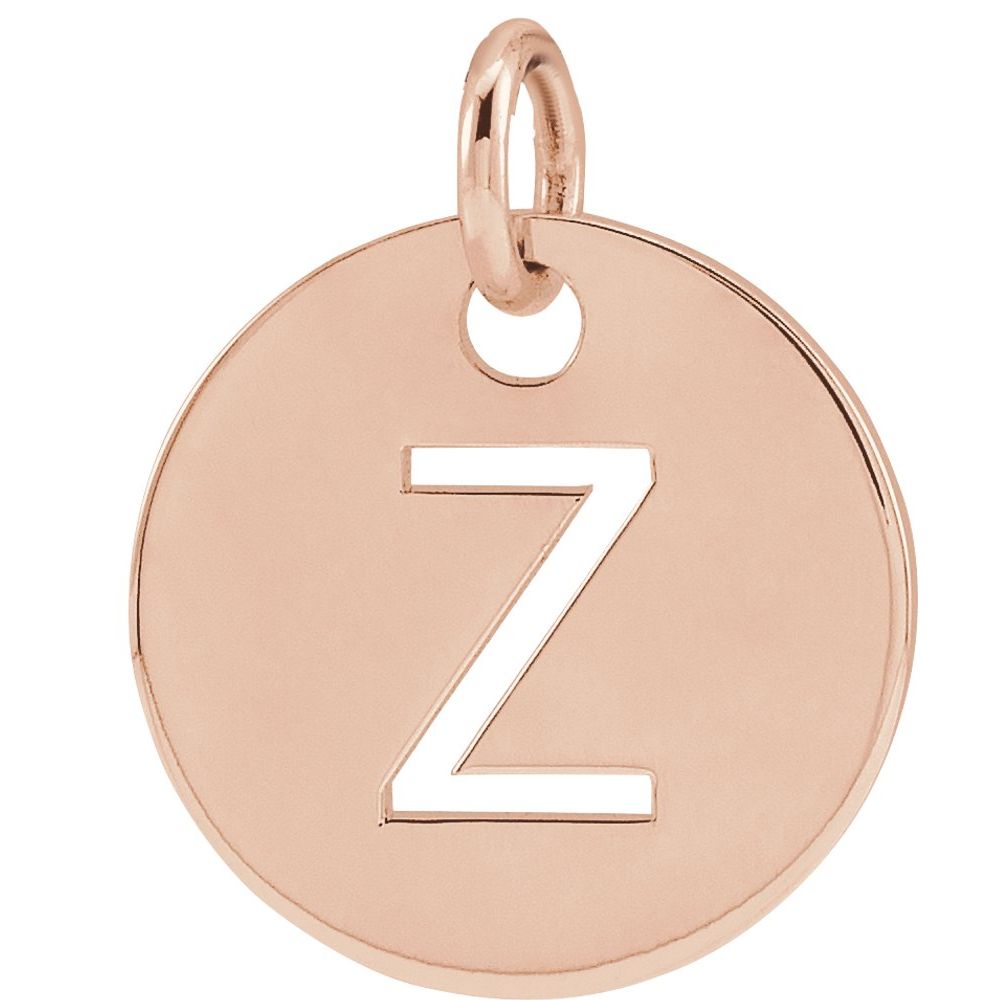 18K Rose Gold-Plated Sterling Silver Initial Z Pendant