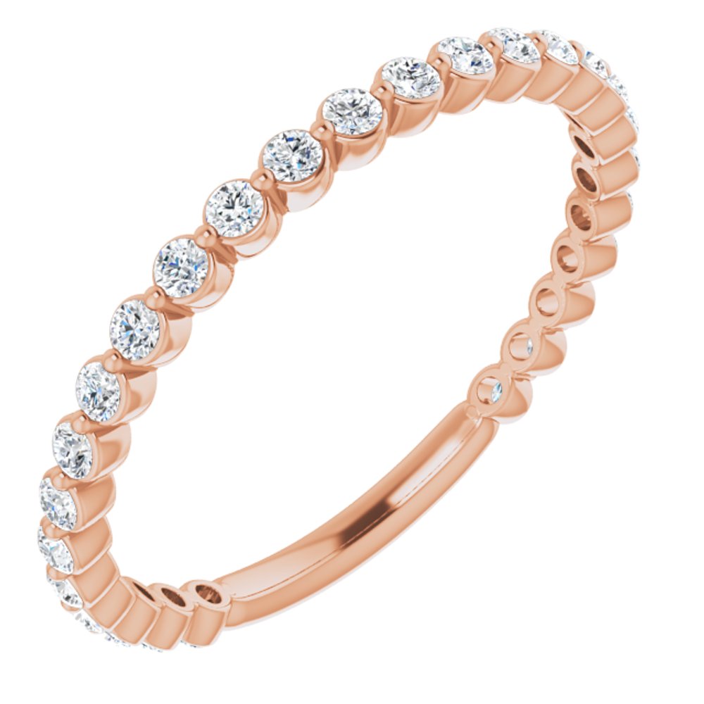 14K Rose 1/3 CTW Natural Diamond Anniversary Band