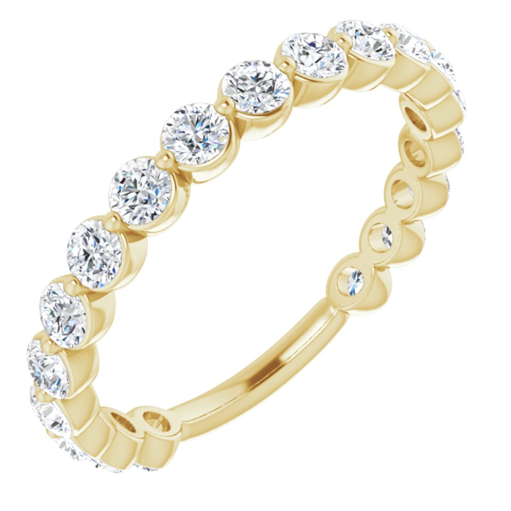 14K Yellow 1 1/6 CTW Natural Diamond Anniversary Band