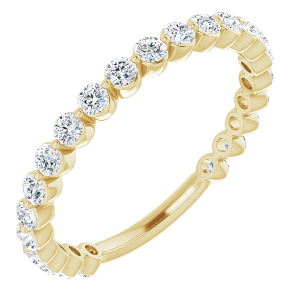 14K Yellow 3/4 CTW Natural Diamond Anniversary Band