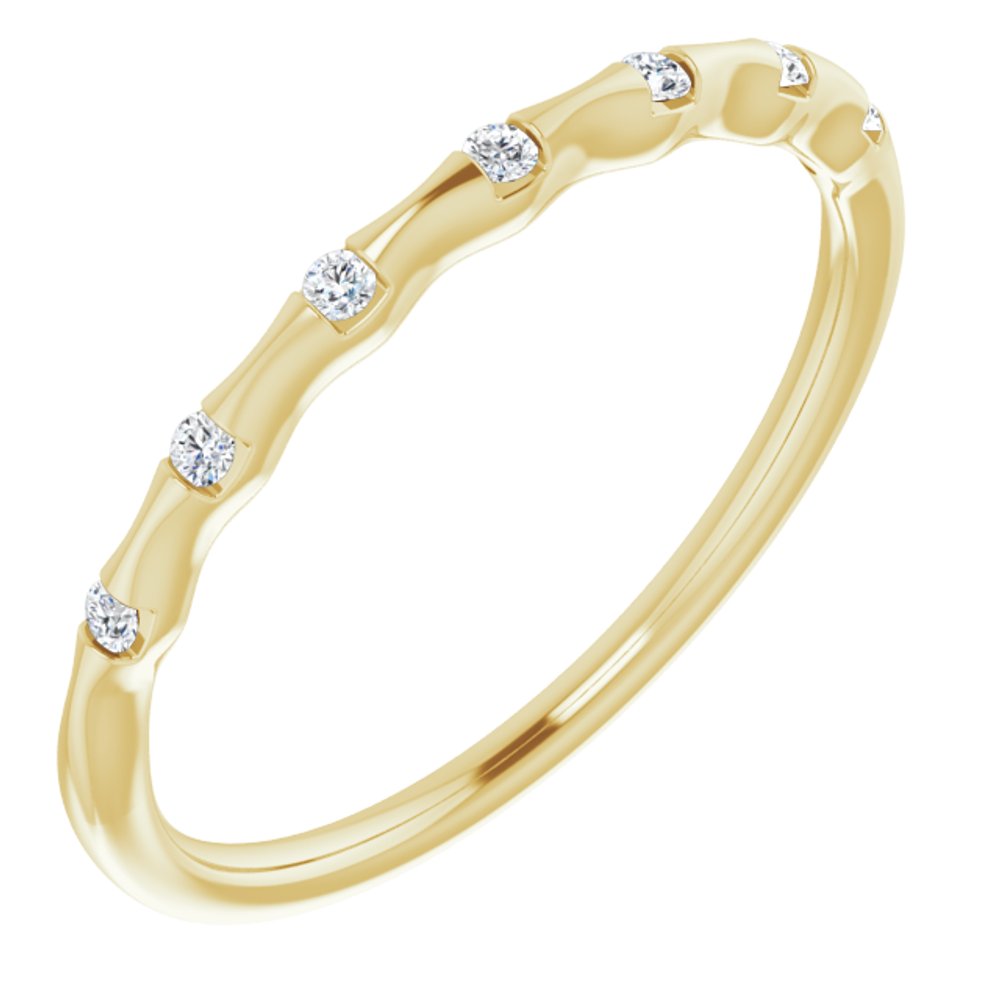 14K Yellow .06 CTW Natural Diamond Stackable Ring