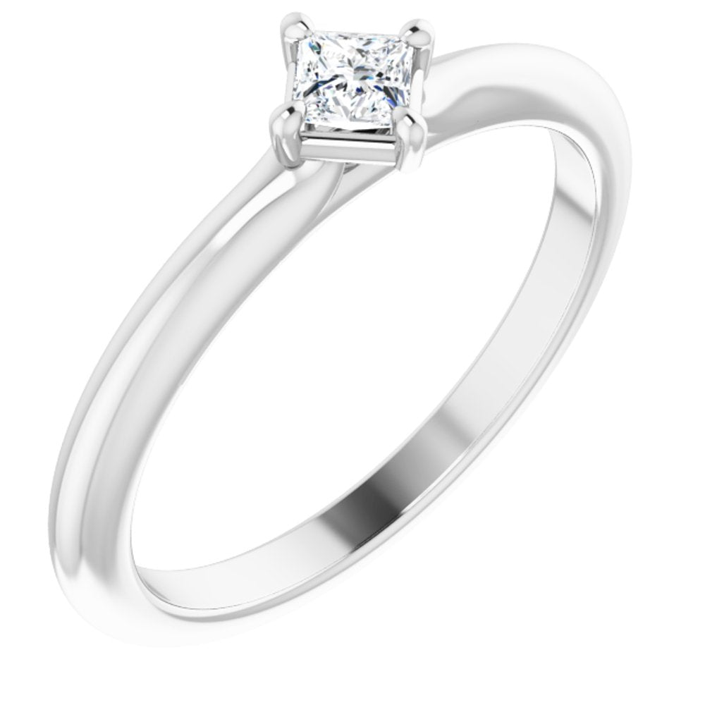 Platinum 1/6 CTW Natural Diamond Solitaire Ring