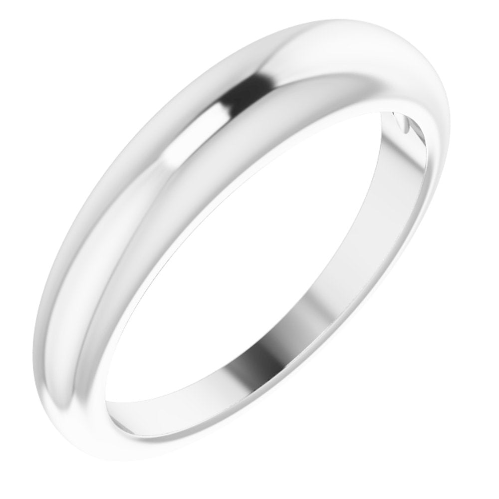 Sterling Silver 4 mm Petite Dome Ring