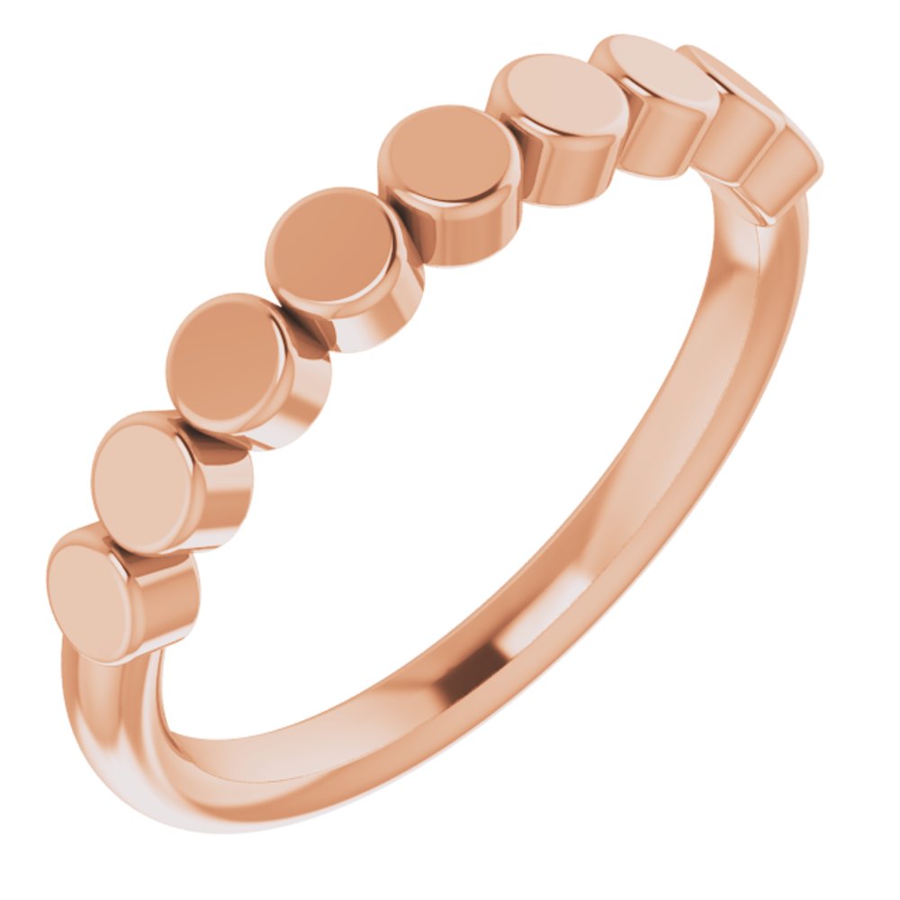 14K Rose Geometric Stackable Ring