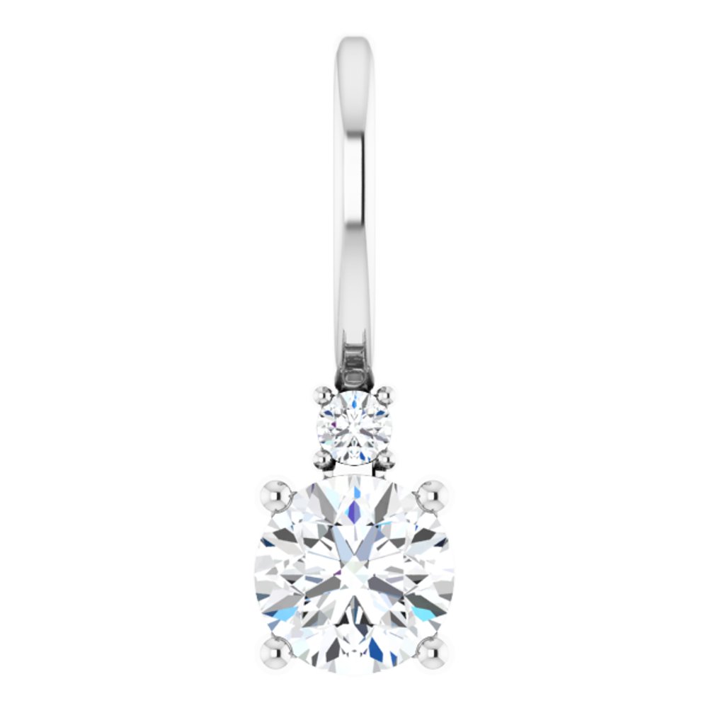 Sterling Silver 1/4 CTW Natural Diamond Charm/Pendant