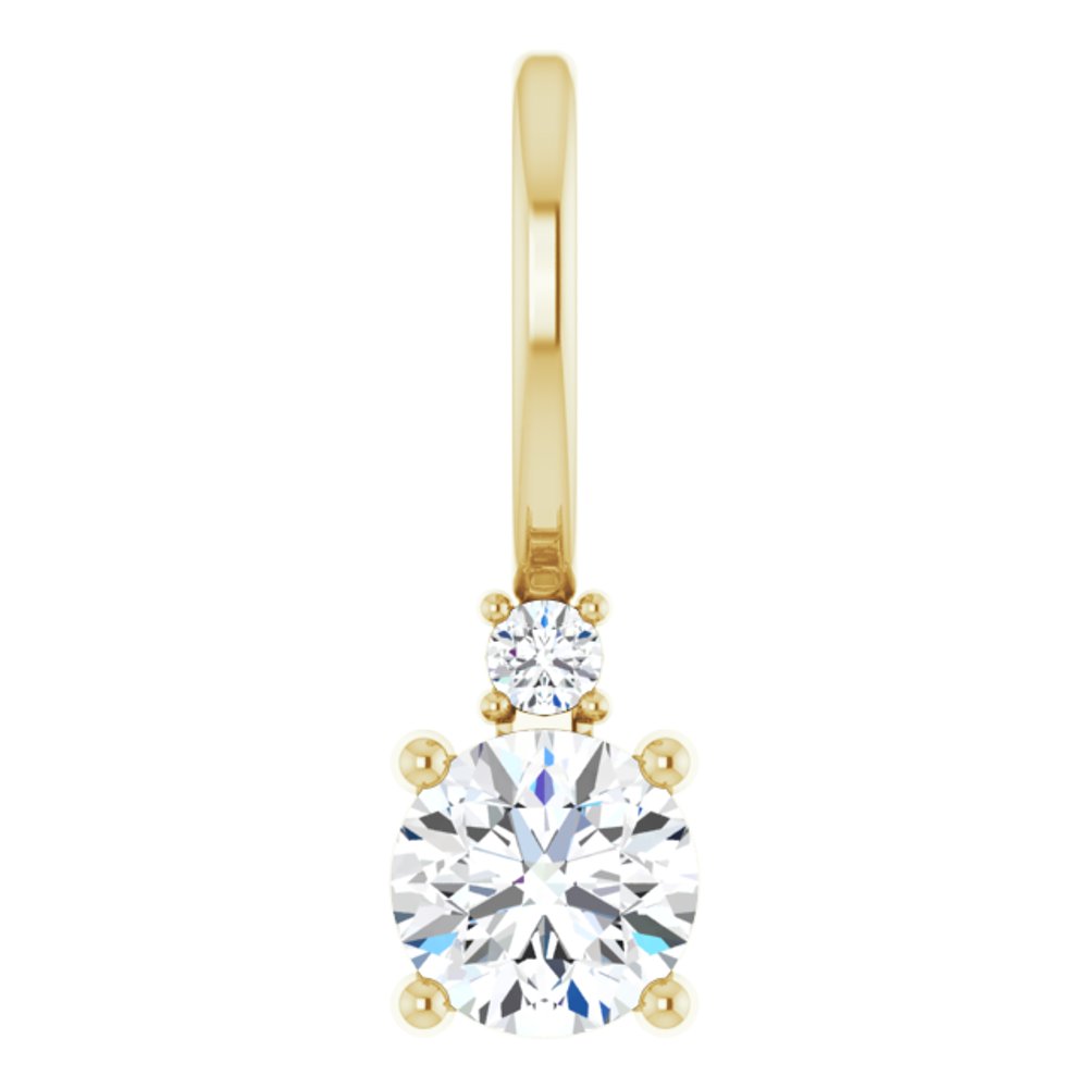 14K Yellow 1/4 CTW Natural Diamond Charm/Pendant