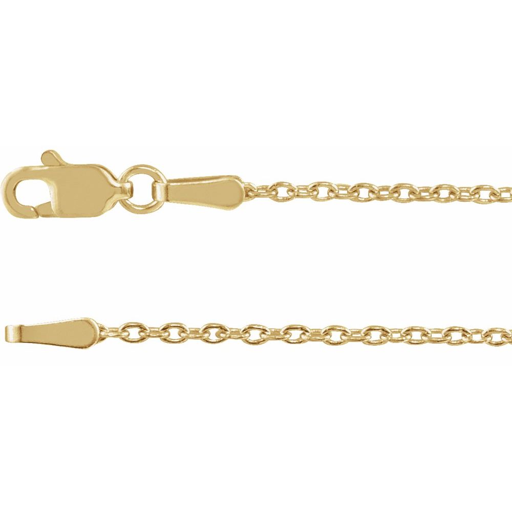 14K Yellow 1.4 mm Cable 24" Chain